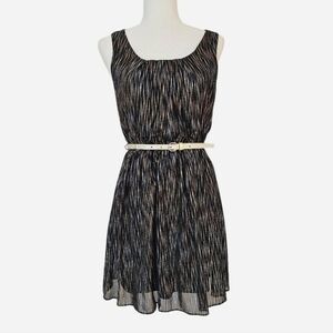 IZ‎ BYER Women's Multicolor Sleeveless Printed Midi Dress With Belt. Size S